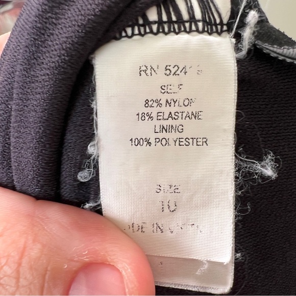 ABS allen schwartz ruched black one piece swimsuit size 10 - Picture 7 of 8